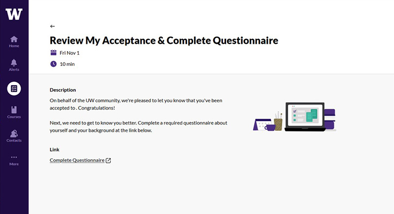 mycontinuum app acceptance review screen